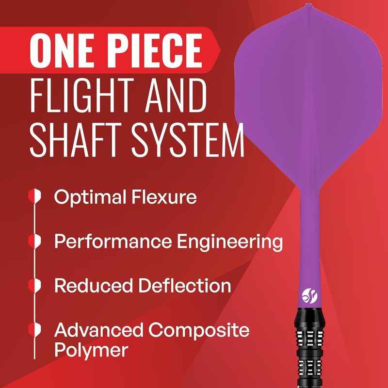 Shot! Darts Flight Deck One Piece Dart Flight and Shaft