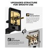 Mensarix Front Door Handle and Deadbolt Set, Matte Black Front