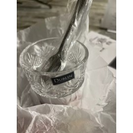 Dublin Dessert Cup Set Of 8 Dublin Glass 8 SS Taster Spoons Total 16 Pieces