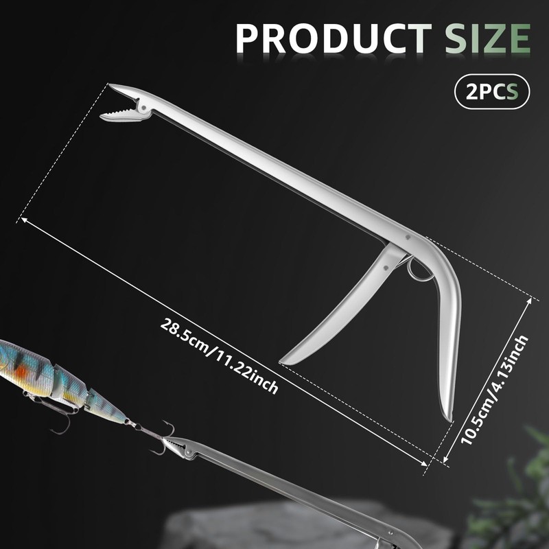 Fxvhojq 2Pcs Fishing Hook Remover Stainless Steel Fish Hook Remover