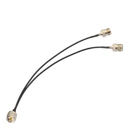 Superbat PL-259 Splitter Cable Pl259 to Dual SO239 Low Loss Splitter Cable (12 Inch RG174) for HAM Radio CB Radio Antenna Analyzer Dummy Load SWR Meter