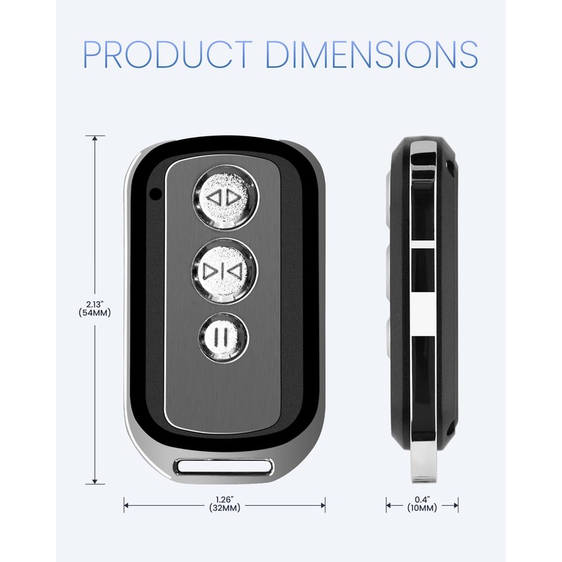 Gutentry 2 Pack Gate Opener Remote Control Compatible with All