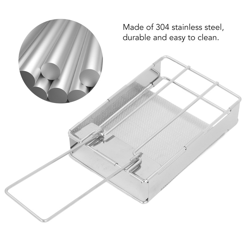 Folding Toaster Stainless Steel Versatile Mini Portable Toaster for Bread
