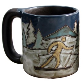 Mara Stoneware Mug - Skiers- 16 oz