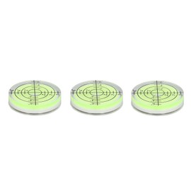 3-Pack High Precision Bullseye Bubble Levels, 32mm Round Horizontal Measurement Tool for Cameras, Tripods, Furniture, and