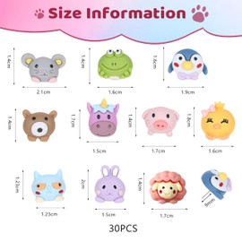 Auiremrti 30 Stück süße Tier-Reißzwecken, 10 Tier-Reißzwecken, dekorative Reißzwecken, lustige Reißzwecken, Reißzwecken für Pinnwände, Korktafeln, Wände, Whiteboards