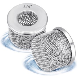 Tandefio 2 Pcs Paint Sprayer Filter Inlet Strainer Suction Hose for Airless Sprayer Replacement Stainless Steel Double Screen Filter, Pump Inlet Strainer for Industrial Plumbing(3/4" NPT Thread)