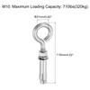 sourcing map 5Pcs M10 304 Stainless Steel Expansion Eyebolt, Closed