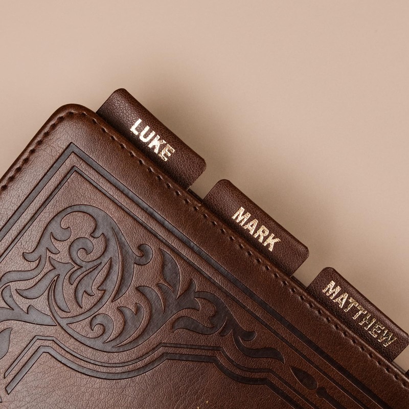 UPAFEXXI-Leather Bible Tabs, Bible Tabs for women and men(Gold Foil