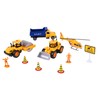 10 Piece Construction Zone Toy Vehicle Playset - Boys Toys