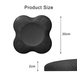 YWY Yoga Knee Pads 2 PCS - Yoga Accessories and Props for Women/Men Cushions Knees and Elbows for Fitness, Travel, Meditation, Kneeling, Balance, Floor, Pilates Black