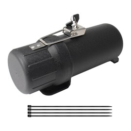 Tubo universal de herramientas para motocicleta, caja de almacenamiento para motocicleta, impermeable, color negro (con bloqueo)