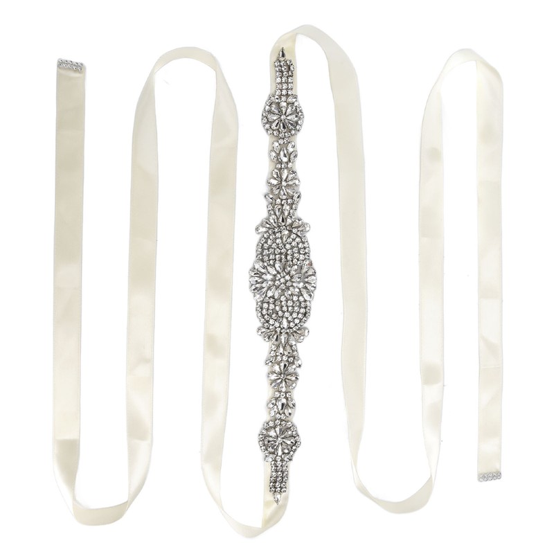 Rhinestone Wedding Dress Belt Elegant Waistbelt Clothes Accessories for Bride