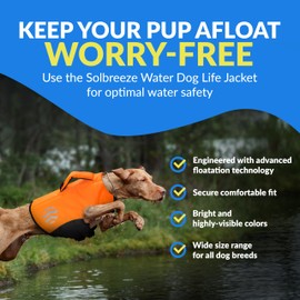 Waterproof Dog Life Jacket w/Engineered Support System - High Visibility Dog Life Vest Made from Durable Oxford Fabric – Dog Lifevest w/Adjustable Velcro Straps & Advanced Safety Features (X-Large)
