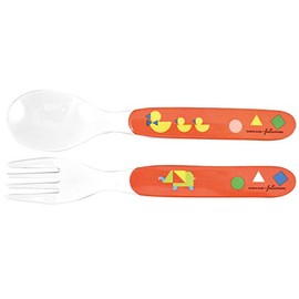 Ken Onishi Nenne-Futurum Melamine Spoon & Fork ANIMAL RED 3 x 13.7 x H 1.5 cm YUE-450