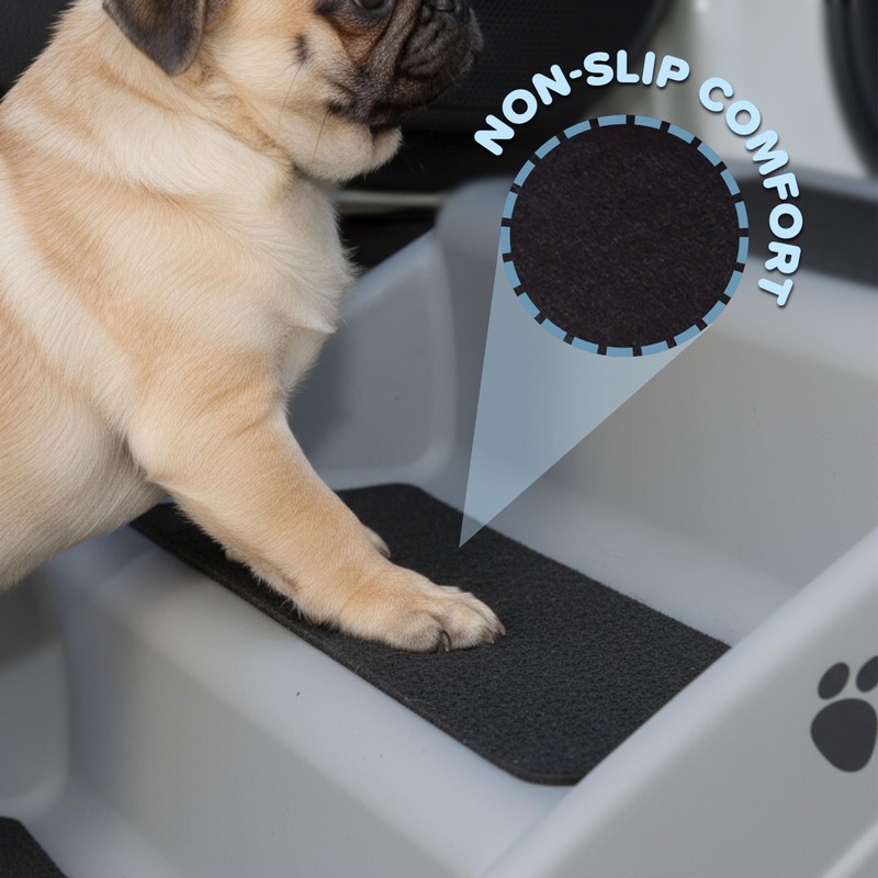 Dog Stairs - Pet Stairs with 4-Step Design for Beds,