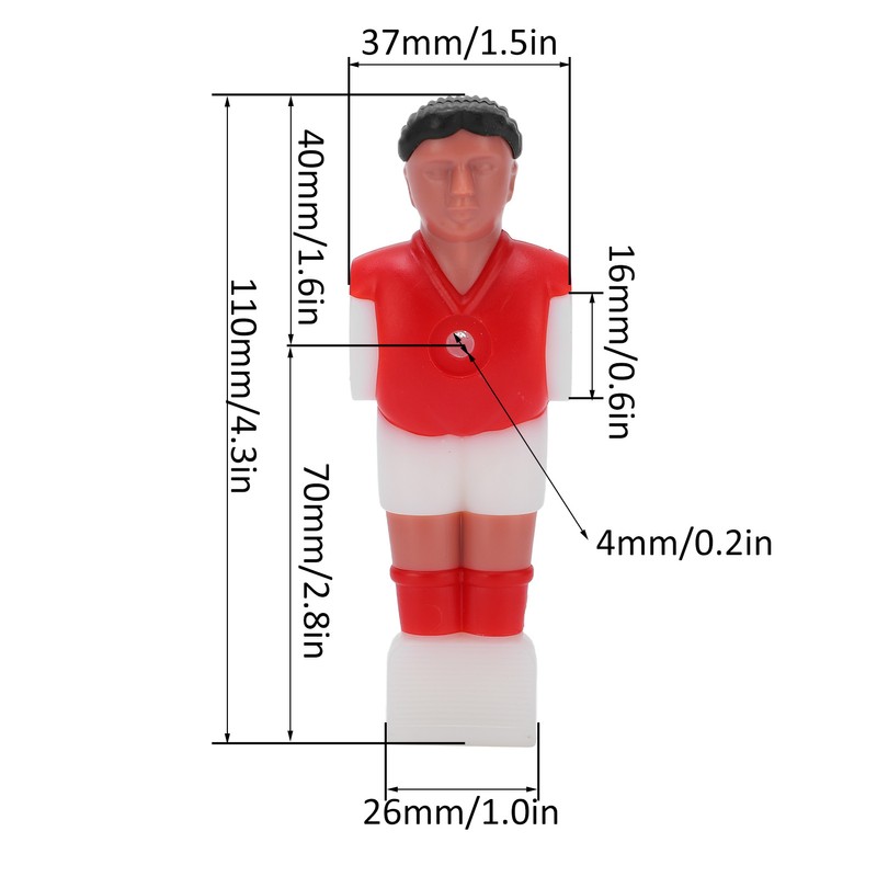 11pcs Football Player Soccer Games Mini Humanoid Plastic Doll Table