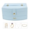 Travel Jewelry Case Portable 2 Layers PU Leather Jewelry Storage