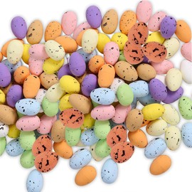 100pcs Easter Mini Eggs Decorations for Kids Easter Day,Artificial Bird Eggs Easter Decorations Speckled Eggs for Kid Art Crafts Easter Eggs Home Mini Easter Stuffers Spring Party Decorations