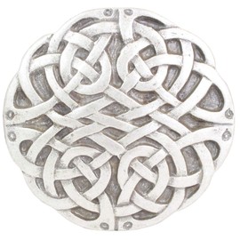 BELTINGER Belt Buckle Celtic Knot 4.0 cm Buckle Interchangeable Buckle Belt Buckle 40 mm Solid LARP and Medieval Outfit, Antique silver
