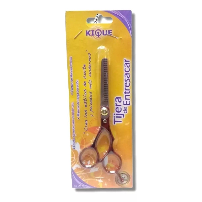 Kique Tijera De Entresacar Profesional Kique Marrón 6 PLG