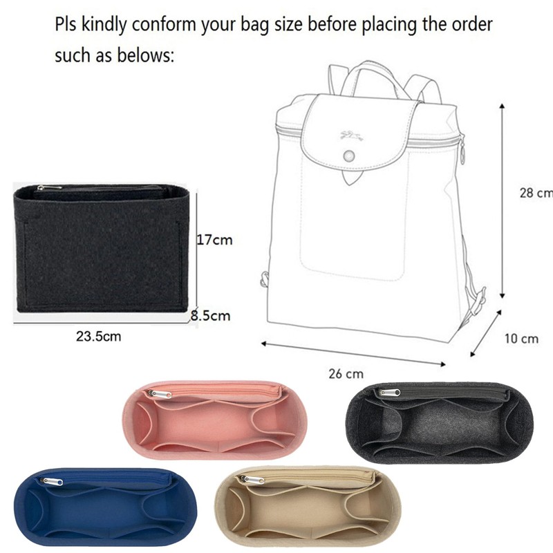 Lckaey purse backpack organizer for le pliage knapsack Felt Bag