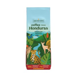 Specialty Coffee from Honduras I Medium Roast Ground I by Liquid Gold I 1 bag (12 oz) - 340 grams I Single Source Coffee I 100% Arabica Beans I Local Authentic Sourced from COMSA Farm I Made and Roasted in USA