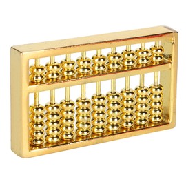 Mini Brass Abacus 9 Gears Chinese Gold Abacus Ornament Tool 1.5In Petite Drafting Tools Kits
