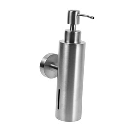 Baluue Stainless Steel Manual Wall Mounted Soap Dispenser Durable Metal Pump for Hand Soap Shampoo Body Wash Versatile for Bathroom Kitchen Hotels