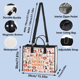 WZMPA Funny Lucy Fans Cosmetic Bag Lucy TV Show Fans Gift Lucy Is My Spirit Animal Zipper Pouch Makeup Bag For TV Series Fans, LUCY Spirit BG, Fit