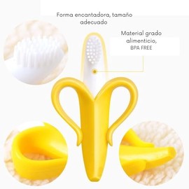 Cepillo y Mordedera en Forma de Plátano para Bebés, Cuidado Dental Divertido y Seguro, Juguetes, Chupones para Bebe de 0 a 3 Meses, Cosas para Bebes, Mordedera, Productos para Bebe, Amarillo, Cuidado Dental