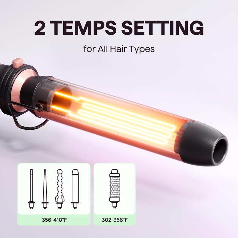 Wavytalk 5 in 1 Curling Wand Set, Multi Curl, Curling