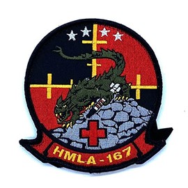 HMLA-167 Warriors Squadron Patch – with Hook and Loop