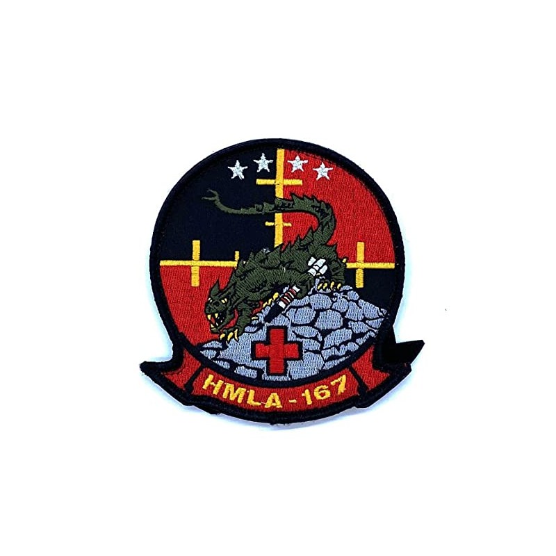 HMLA-167 Warriors Squadron Patch – with Hook and Loop