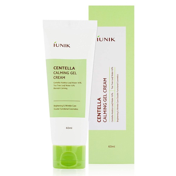 iUNIK Centella Calming Recovery Gel Hydrating Cream 2.02 Fl. Oz. – Natural ingredients with Centella Asiatica & Tea tree extracts – Face Moisturizer for Sensitive & Dry skin
