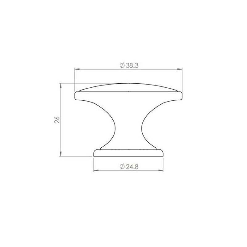Fingertip Design OXFORD Cabinet Cupboard Door Pull KNOB 38mm Diameter