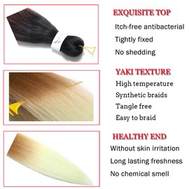 Pre Stretched Braiding Hair 30Inch 1Pack long Braiding Hair Extensions Professional Crochet Twist Braids Hair Yaki Straight High Temperature Synthetic Fiber（30",C15)