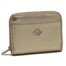 Van Der Rich ® - Women's Leather Mini Wallet with Key Ring, gold
