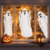 Large Ghost Halloween Window Clings & Mirror Decals, 4 Sheets