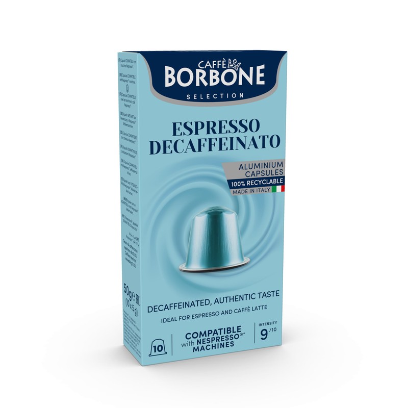Caffe Borbone Aluminum Coffee Pods, Decaffeinated Blend, Medium Roast, Genuine