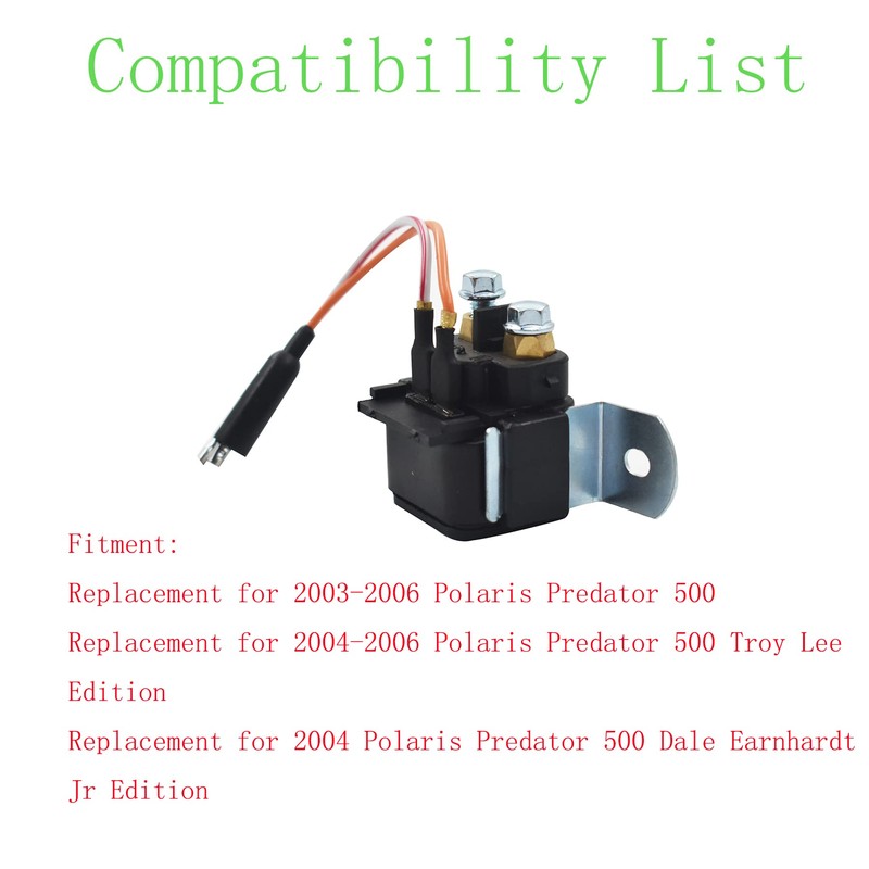 marddpair Starter Relay Solenoid Replacement for 2003-2006 Polaris Predator 500