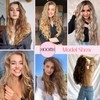 HOOJIH Invisible Wire Hair Extensions 2 Ways Adjustable Headband Size