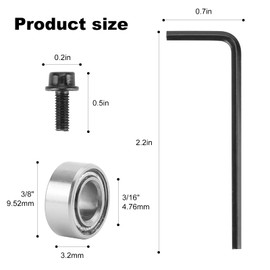 Yueqing Zhongji Router Bit Bearings Router Bit Bearings Replacement Set Top Bearing Replacement Kit | Interior Dia: 3/16” & Outer Dia: 3/8”Router Bit Bearing Sets 10Pcs