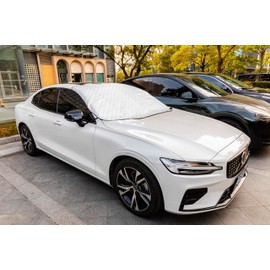 +PWR Car Parts Magnetic Outdoor Sunshade Winter & Summer 193 x 126 cm Silver Protects from Ice, Snow, Frost, Sun and Heat