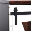 3FT Iron Mini Cabinet Sliding Barn Door Hardware-Sturdy&Smoothly-J Shape Hanger