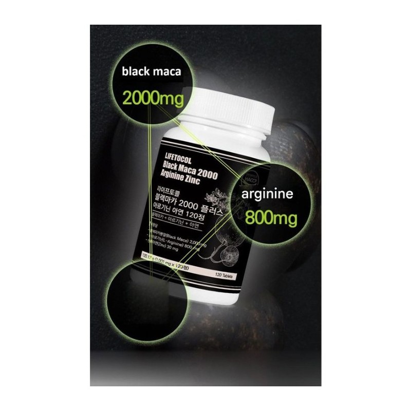 Lifetocol Black Maca 2000 Plus Arginine Zinc