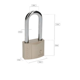 KOTARBAU® Reinforced Padlock 40 mm with Extended Shackle Universal Lock Padlock Shackle Lock Burglary Protection Hardened Solid Lock