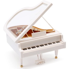 LTHERMELK Piano Music Box, Mini Piano Music Box for Wind Up, Suitable for Birthday Gifts, Table Decorations, Mini Piano