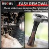 JEUCLEL 5PCS Twist Socket Set, 12.5 mm 1/2 inch Drive