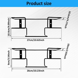 2 Pack Glove Box Holder Wall Mount Black Metal Glove Dispenser, Multifunctional Glove Box Organizer for Rubber Latex Gloves Organizer Face Wipes, for Lab Home Kitchen Office